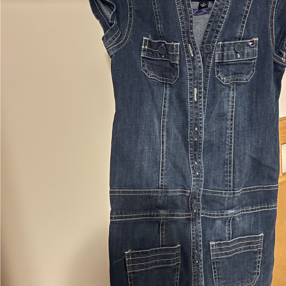 Kids Tommy Hilfiger Dark Blue Denim Dress